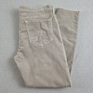 Mother The Looker Ankle Fray Corduroy Pants Jeans Tan Wmn's size 32